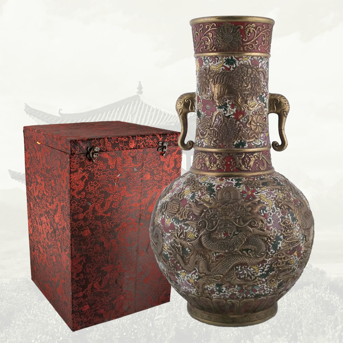 Китайская ваза, "Небесный Дракон" [Тянь лун "Tianlong"] в интернет-студии декора / шоурум | ChinaHouse.studio