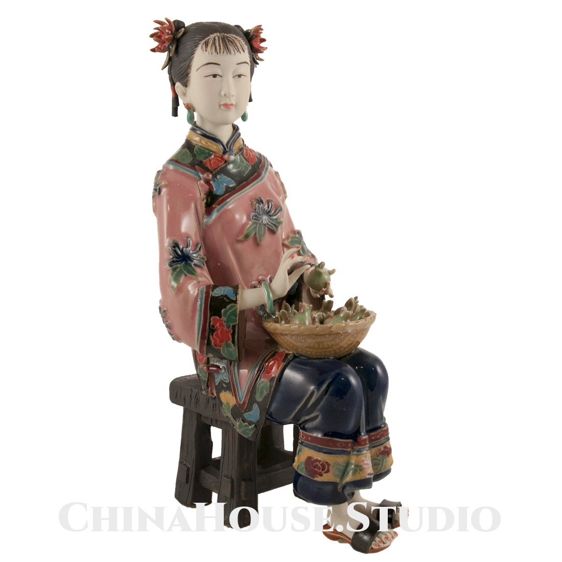 Статуэтка, фигурка девушки из фарфора - "Chinese Lady porcelain" + Premium box в интернет-студии декора / шоурум | ChinaHouse.studio