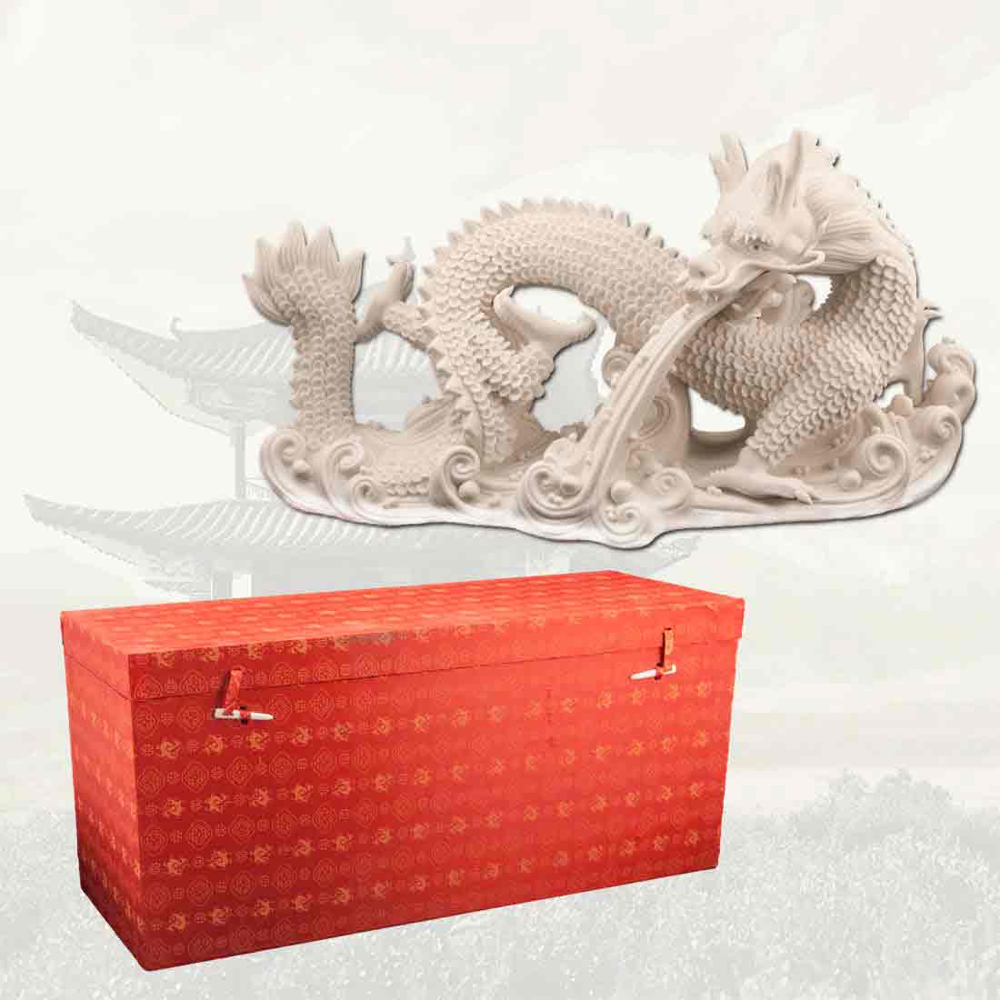 Статуэтка, фарфоровая "Дракон" - символ императорской власти в интернет-студии декора / шоурум | ChinaHouse.studio