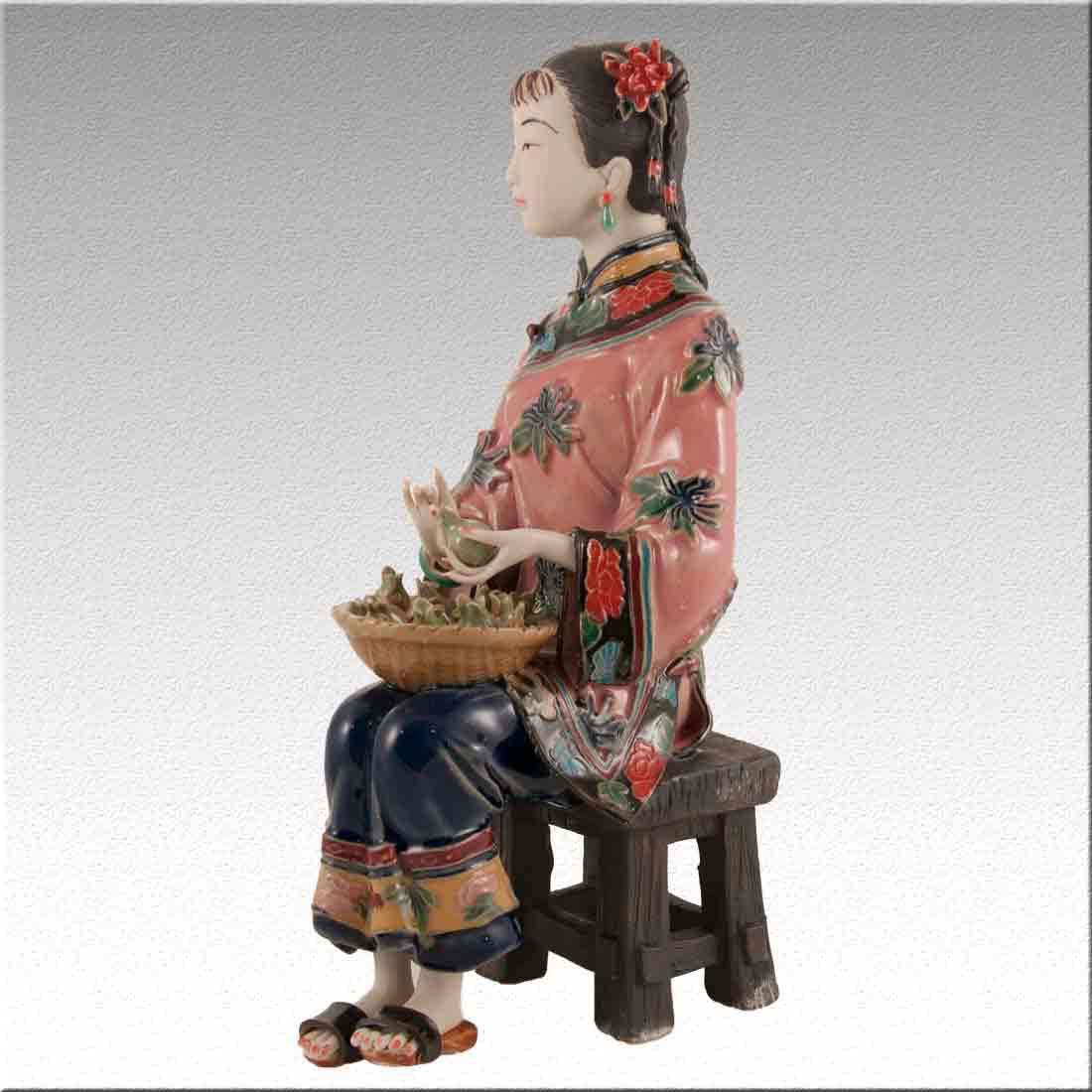 Статуэтка, фигурка девушки из фарфора - "Chinese Lady porcelain" + Premium box в интернет-студии декора / шоурум | ChinaHouse.studio