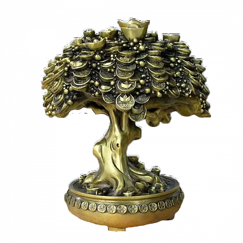 Денежное дерево "YuanBao" - фэншуй или дерево счастья в интернет студии декора / шоурум | ChinaHouse.studio