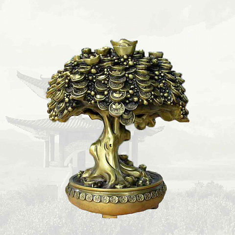 Денежное дерево "YuanBao" - фэншуй или дерево счастья в интернет студии декора / шоурум | ChinaHouse.studio