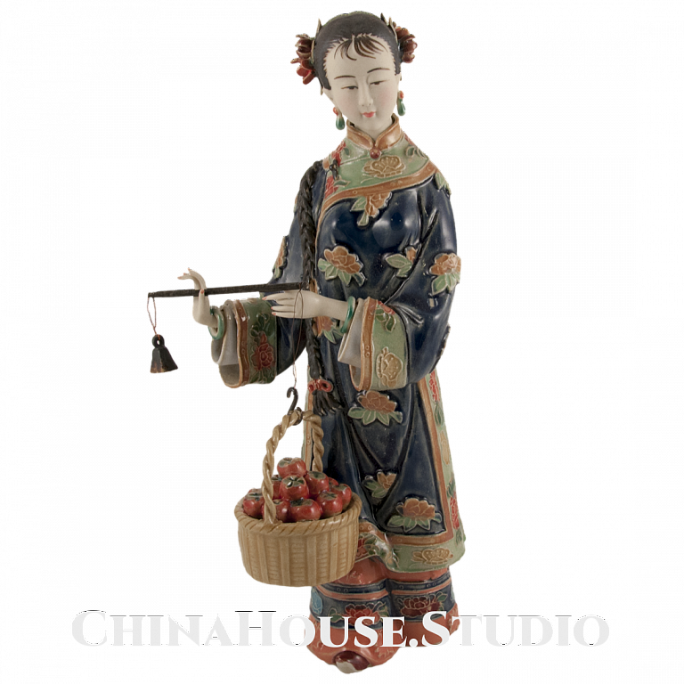 Статуэтка, фигурка девушки из фарфора - "Chinese Lady porcelain" + Premium box в интернет студии декора / шоурум | ChinaHouse.studio