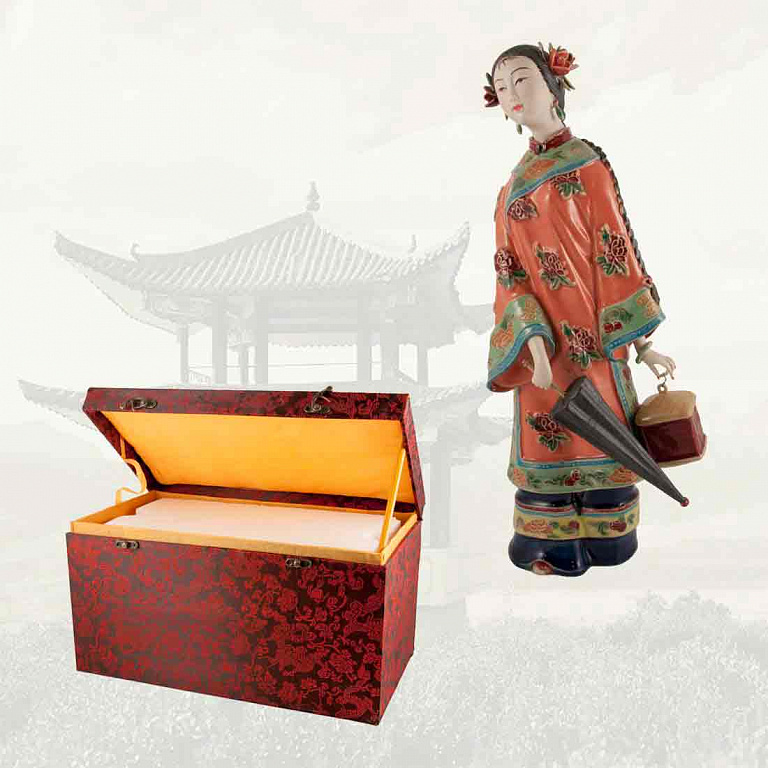Статуэтка, фигурка девушки из фарфора - "Chinese Lady porcelain" + Premium box в интернет студии декора / шоурум | ChinaHouse.studio