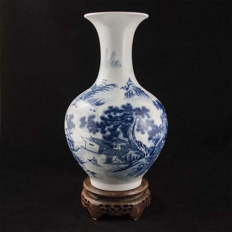 Китайская ваза "Blue & White" в интернет студии декора / шоурум | ChinaHouse.studio