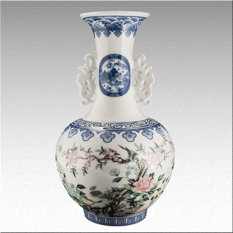 Китайская ваза "Blue & White" в интернет студии декора / шоурум | ChinaHouse.studio